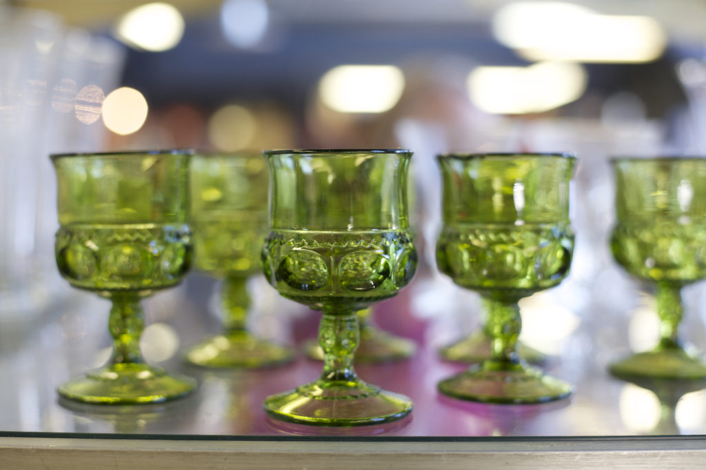 assortment of drinking glasses