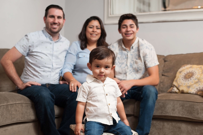 Logan Leonard and his family