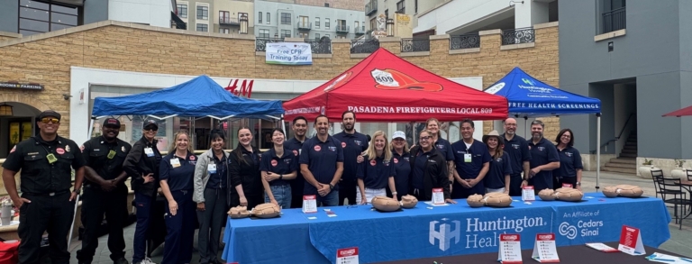 Huntington Health and Pasadena Fire Department Train Over 180 People in Hands-Only CPR
