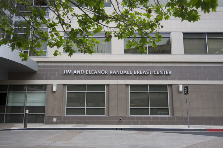 Jim & Eleanor Randall Breast Center signage